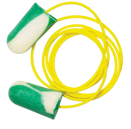 Bio-based earplugs with cord