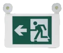 Running Man sign with 2 heads