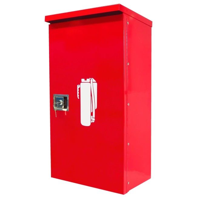 Heavy-duty outdoor cabinets for fire extinguishers, 14"W x 28"H x 10"D