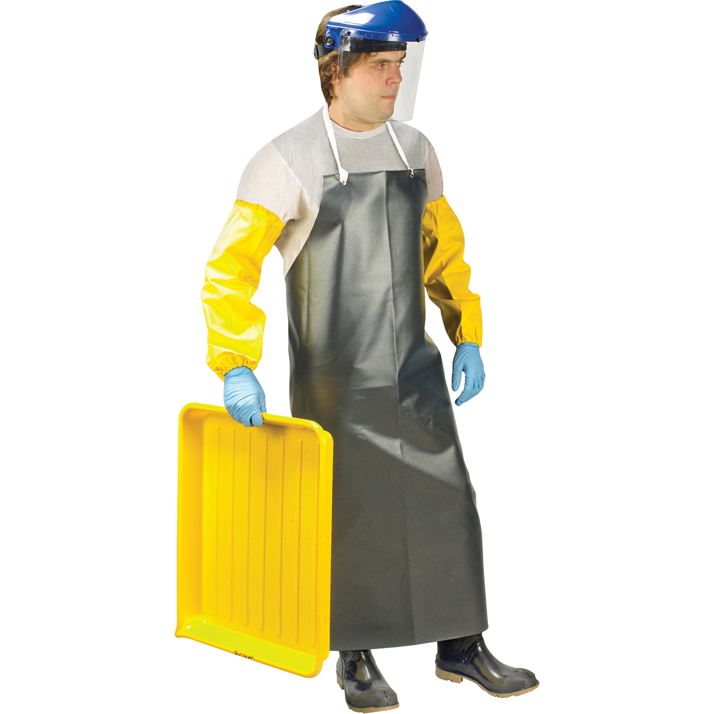 Tabliers à usage intensif, Nitrile/Polyester, Noir 440100