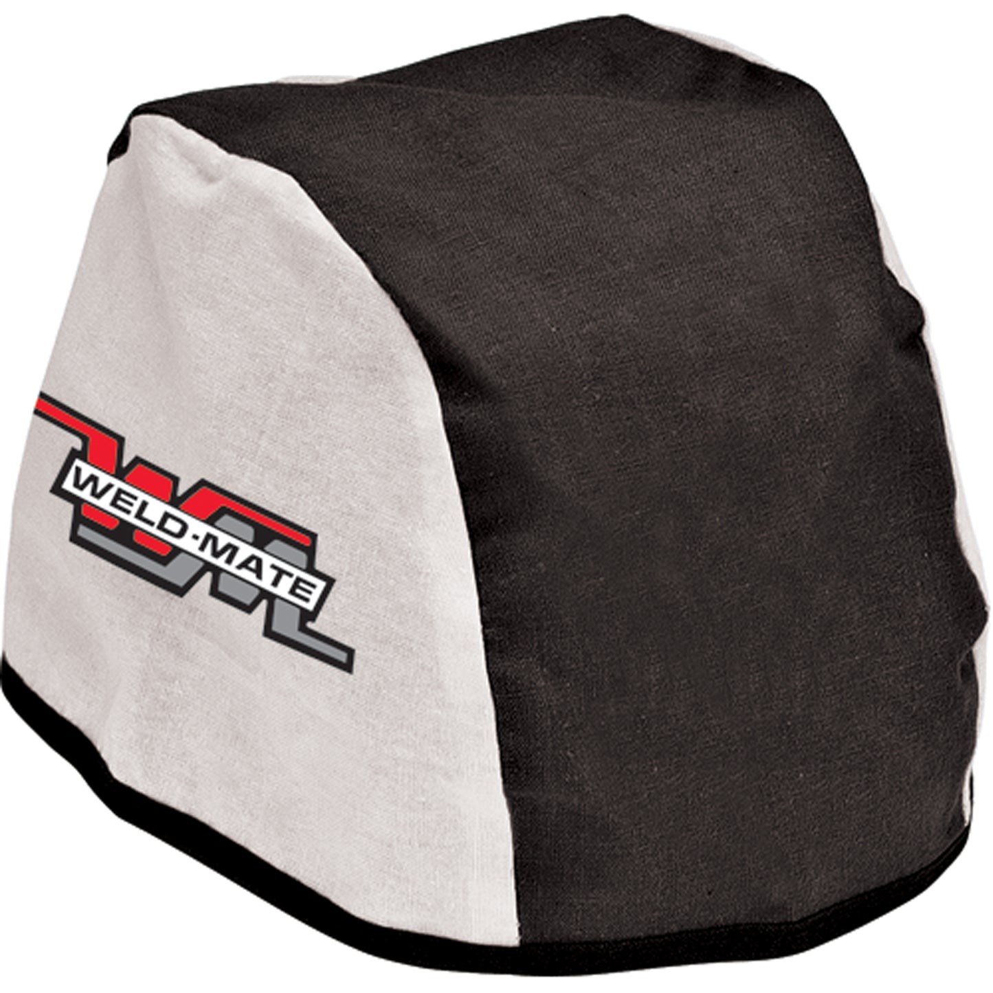 Cotton welding cap, One size fits all, Black/White