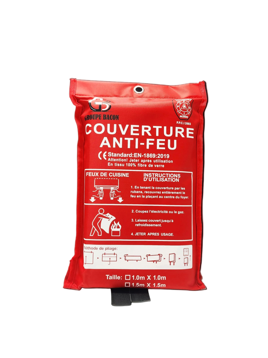 couverture anti-feu 1.5m x 1.5 m