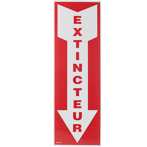Autocollant extincteur 4x12 po