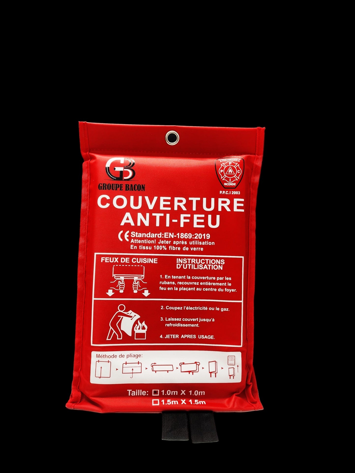 couverture anti -feu 1.0m x 1.0m