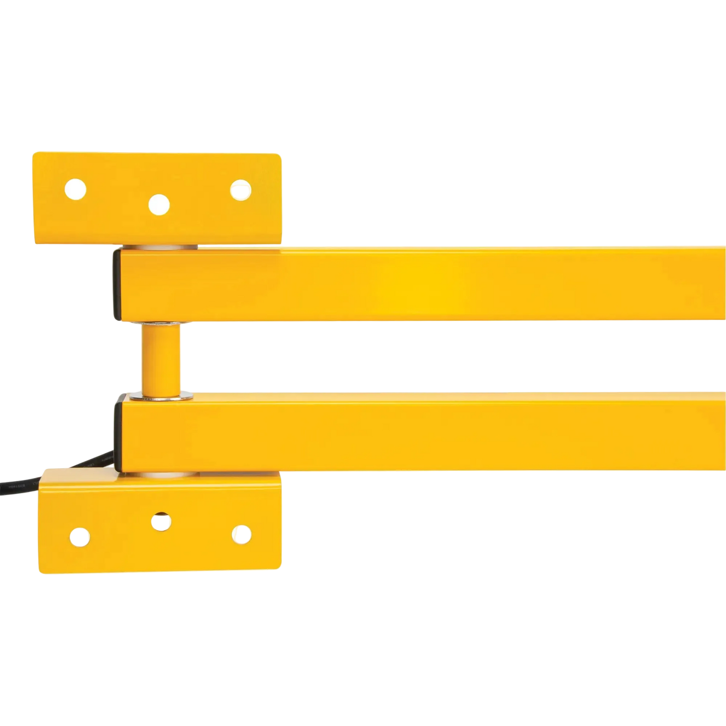 Double 180° lockable arms with two receptacles