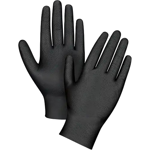 Boites de 50 gants d'examen de poids lourd à prise tactile , 8 mils